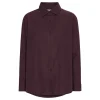 Schulz by Crowd - Skjorte i økologisk bomuld - Sanne Oversize shirt bordeaux^Dame Overdele