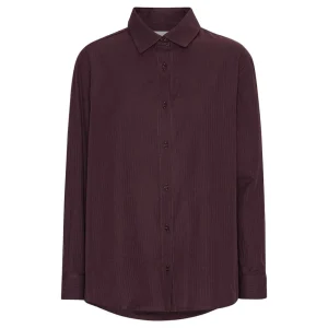Schulz by Crowd - Skjorte i økologisk bomuld - Sanne Oversize shirt bordeaux^Dame Overdele