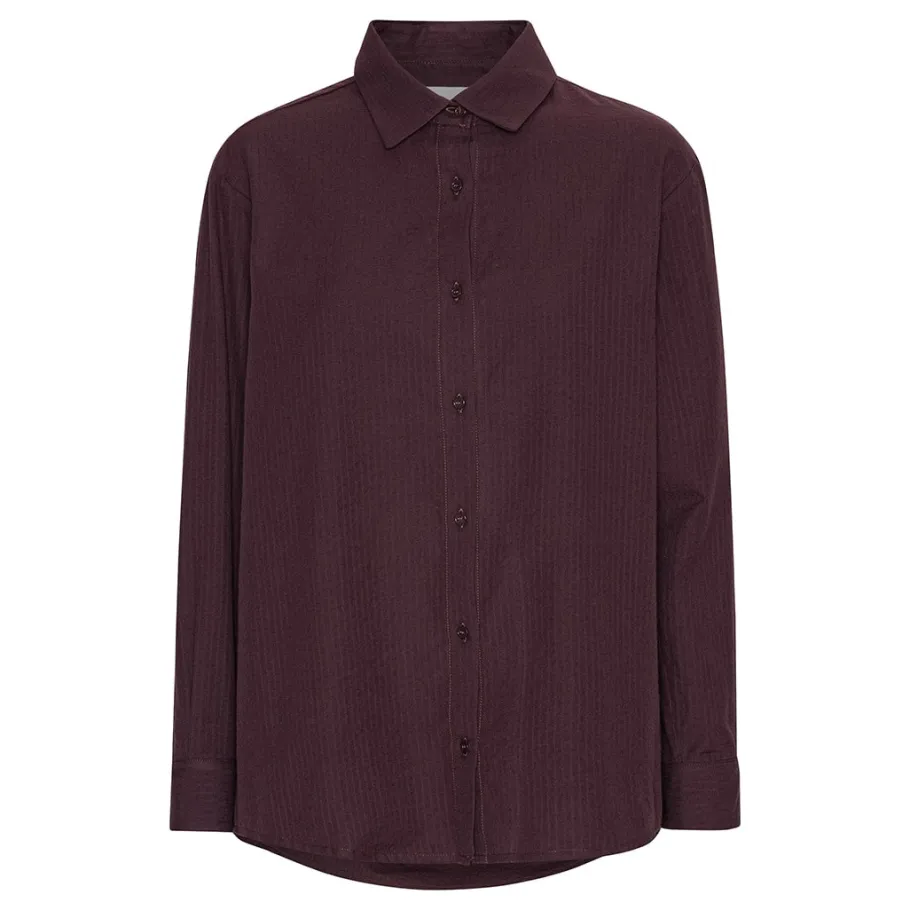 schulz_by_crowd__skjorte__0.webp Schulz by Crowd - Skjorte i økologisk bomuld - Sanne Oversize shirt bordeaux^Dame Overdele