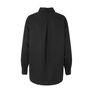 Schulz by Crowd - Tencel Skjorte - Sanne Oversize shirt - Black^Dame Overdele