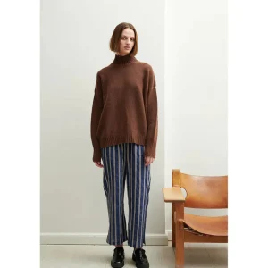 Schulz by Crowd Bonni lambswool high-neck knit sweater brown^Dame Overdele