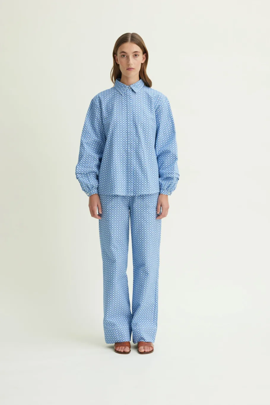 schulz_by_crowd_panne_org_1.webp Schulz by Crowd Panne Organic Cotton Pants Delosca Blue/white^Dame Underdele