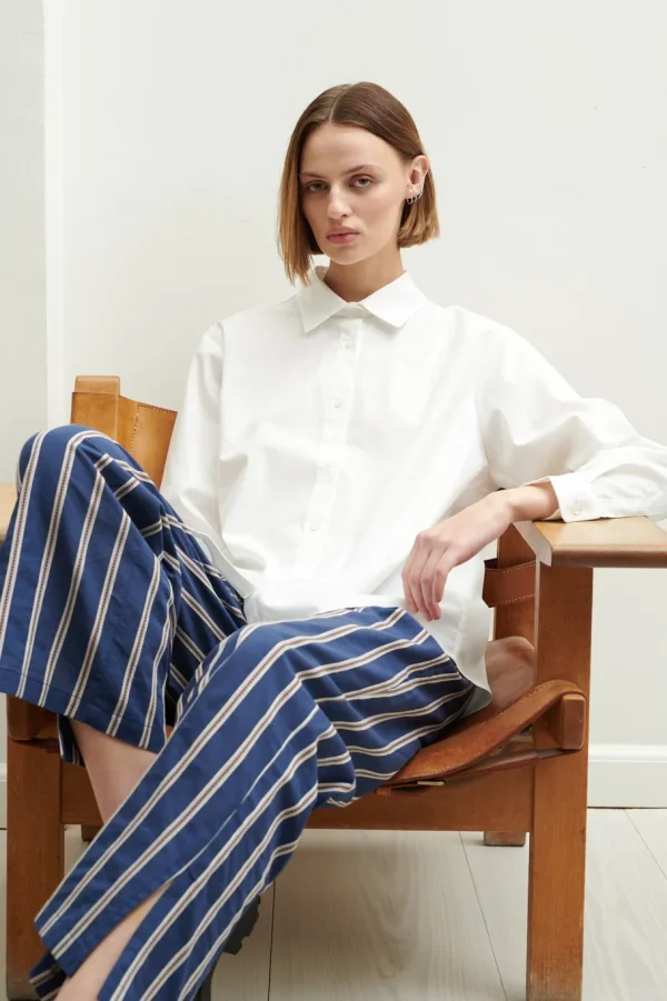 Schulz by Crowd Sanne oversize organic cotton white^Dame Overdele