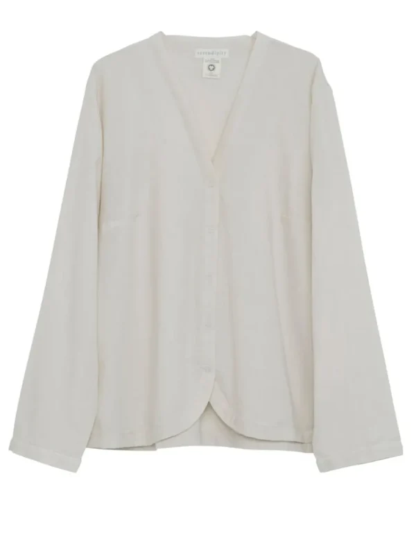 Serendipity Button Blouse Oyster^Dame Overdele