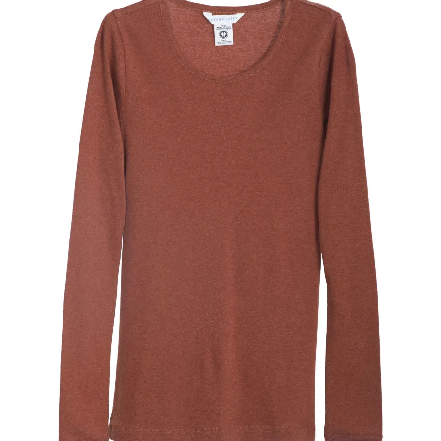 serendipity_organics__sli_0.webp Serendipity Organics - Slim Tee - Rust^Dame Overdele