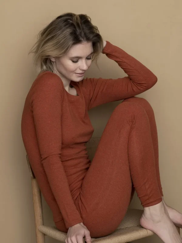 Serendipity Organics - Slim Tee - Rust^Dame Overdele
