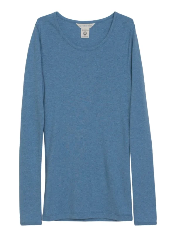 Serendipity Slim tee Azur Rib^Dame Overdele
