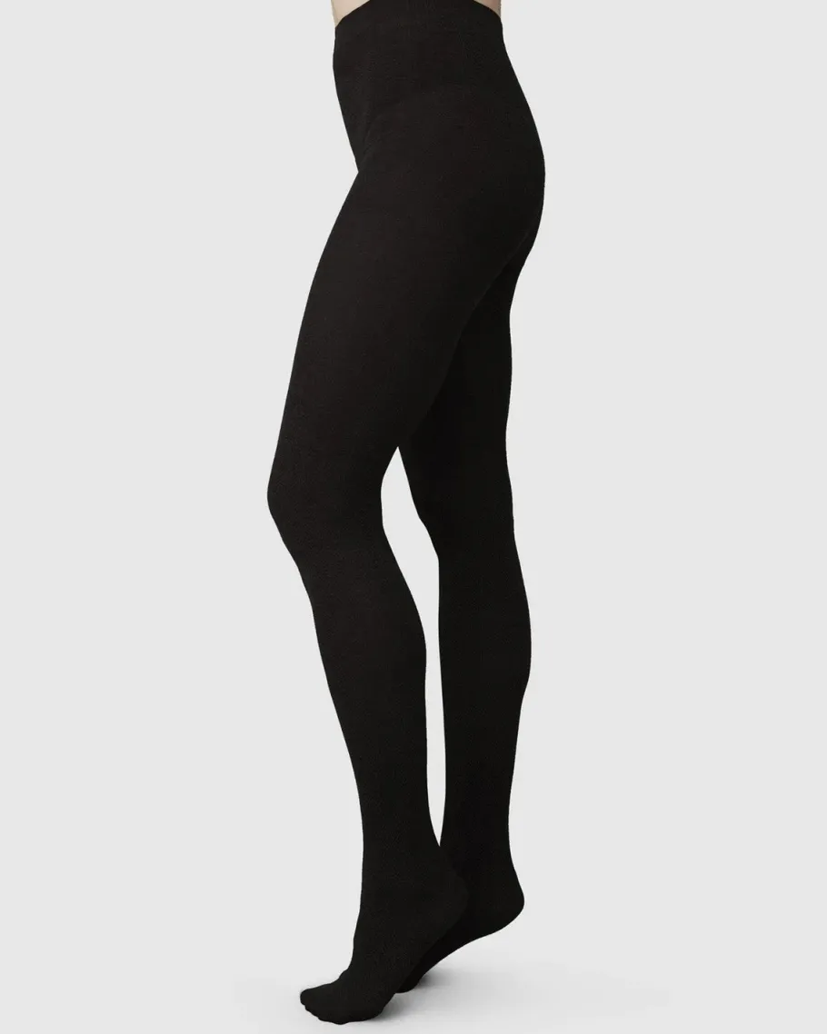 swedish_stockings__ylva_w_0.webp Swedish Stockings - Ylva Wool strømpebukser- Fishbone Black^Dame Sokker Og Strømpebukser