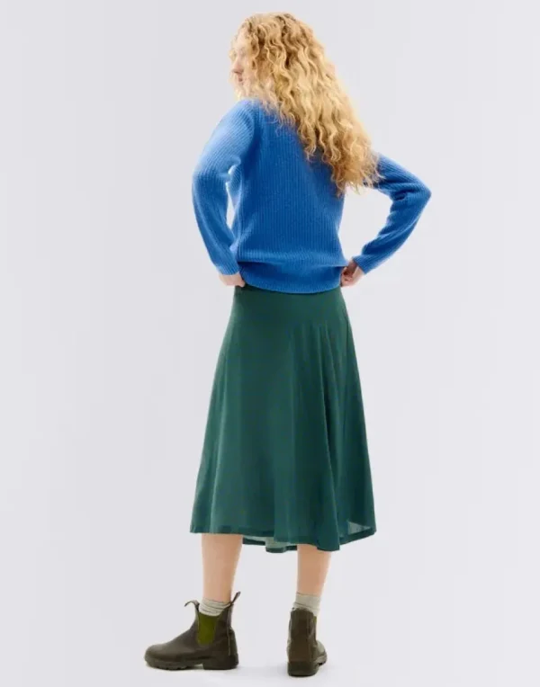 Thinking Mu - Uld Sweater - BLUE HERA KNITTED SWEATER^Dame Overdele