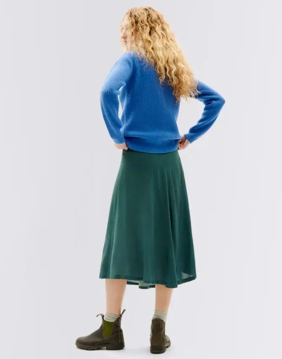 thinking_mu__uld_sweater__2.webp Thinking Mu - Uld Sweater - BLUE HERA KNITTED SWEATER^Dame Overdele