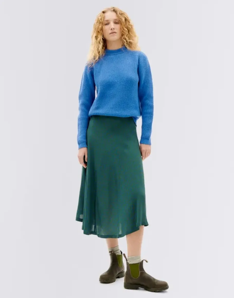thinking_mu__uld_sweater__3.webp Thinking Mu - Uld Sweater - BLUE HERA KNITTED SWEATER^Dame Overdele