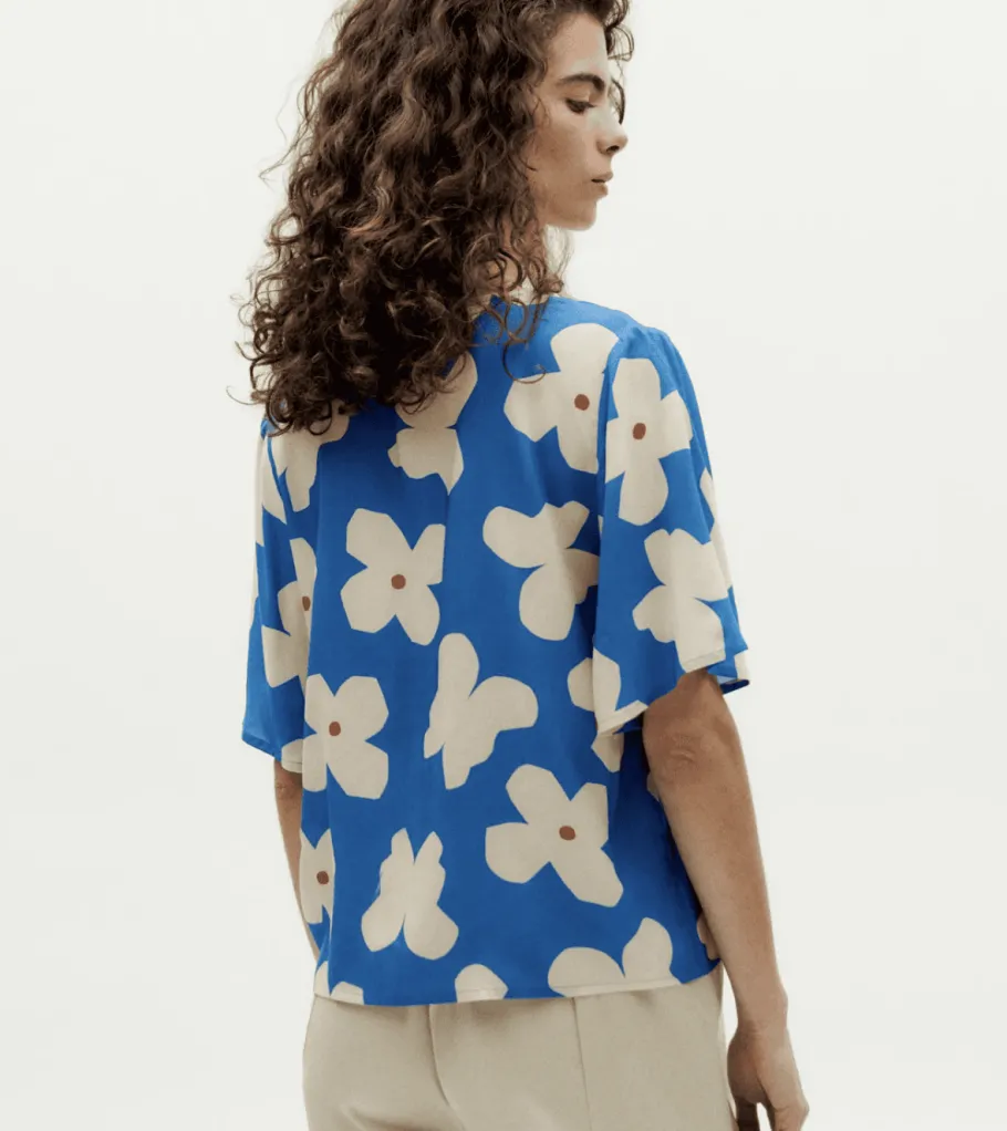 thinking_mu_blue_butterfl_3.webp Thinking Mu Blue butterfly flowers Libelula blouse^Dame Overdele