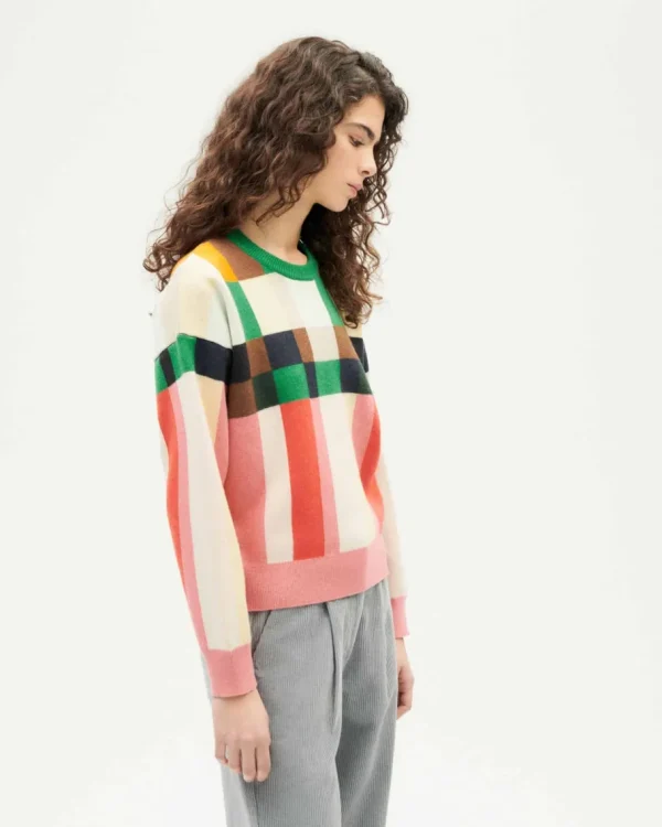 Thinking Mu Grid Philis Knitted Sweater^Dame Overdele