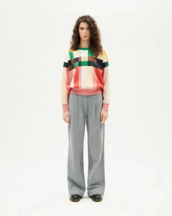 Thinking Mu Grid Philis Knitted Sweater^Dame Overdele