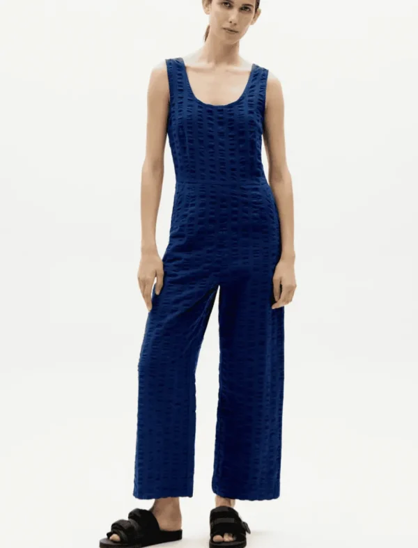 Thinking Mu Rafflesia jumpsuit Blue seersucker^Dame Kjoler Og Jumpsuits