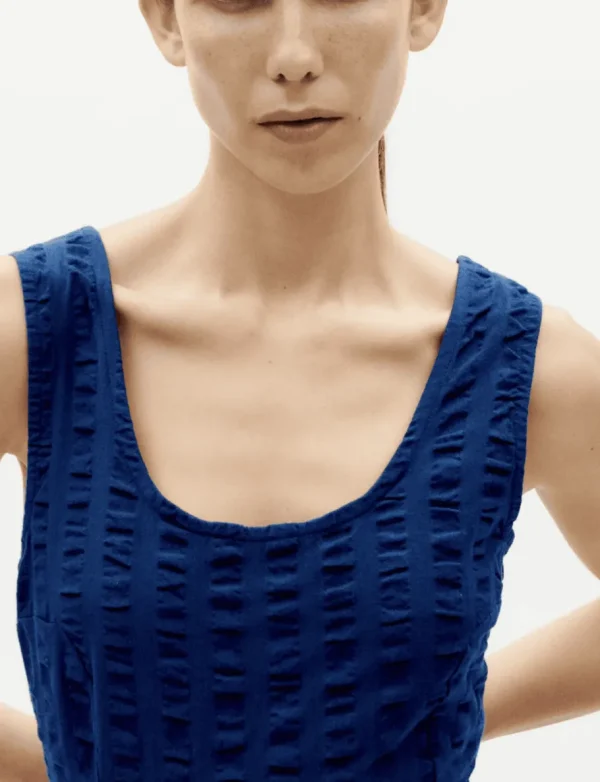 Thinking Mu Rafflesia jumpsuit Blue seersucker^Dame Kjoler Og Jumpsuits