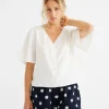 Thinking Mu White Hemp Libelula Blouse^Dame Overdele
