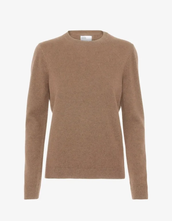 Colorful Standard Women merino wool crew - sahara camel^Dame Overdele