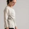 Yogamii Mukha Blouse - økologisk yogatøj off white melange^Dame Overdele
